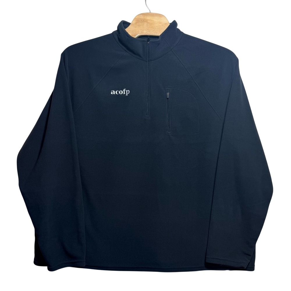 LL Bean Mens XXXL 1/4 Zip Fleece Pullover Navy Blue ACOFP 271860 Big & Tall
